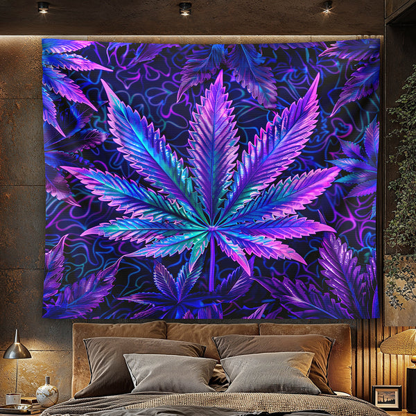 Cannabis Leaf Tapestry