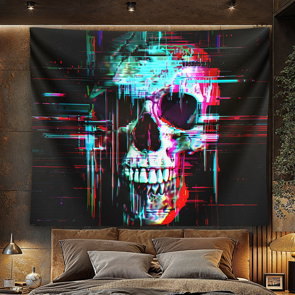 Cyber Skull Tapestry