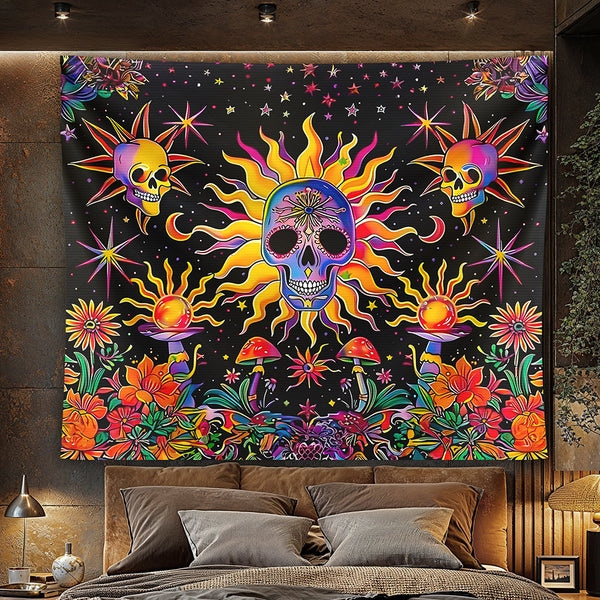 Sun Skull Fiesta Tapestry