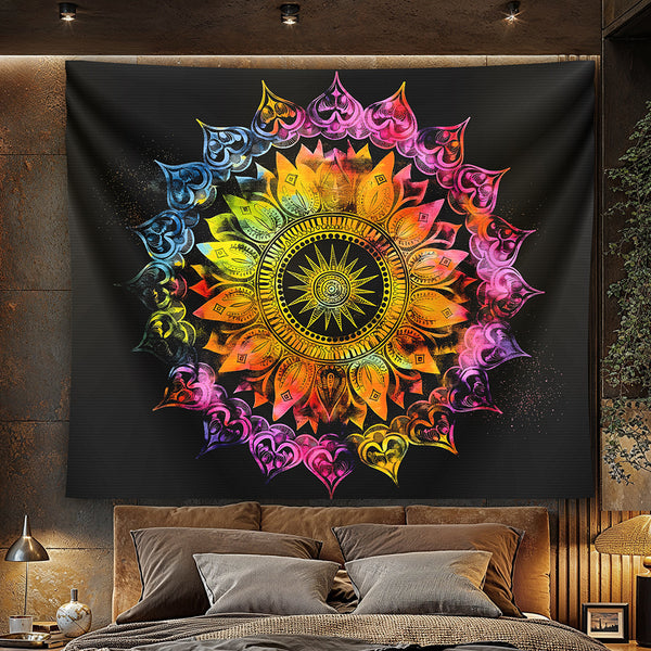 Sunfire Mandala Tapestry