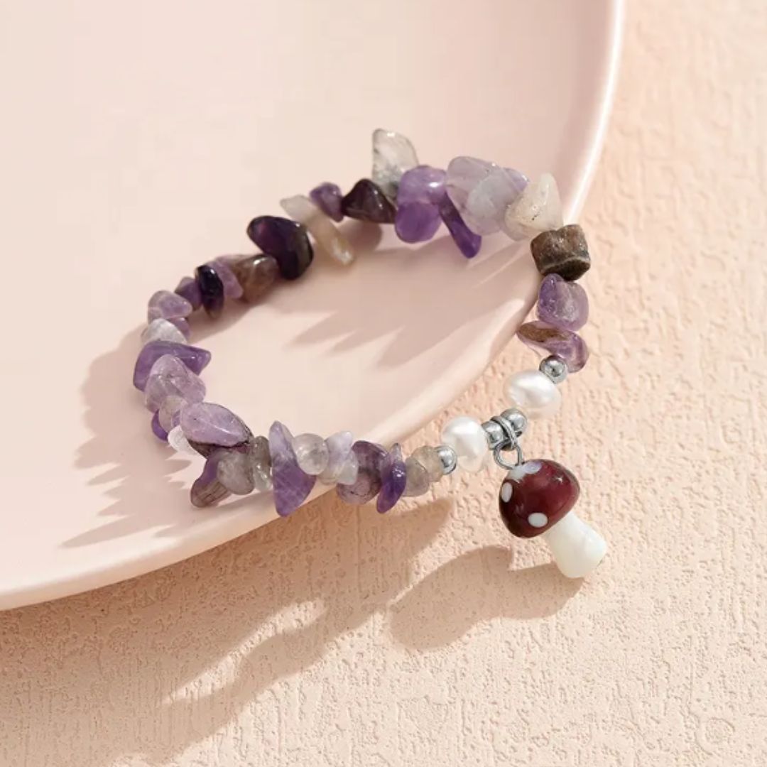 Enchanted Fungi Crystal Bracelet