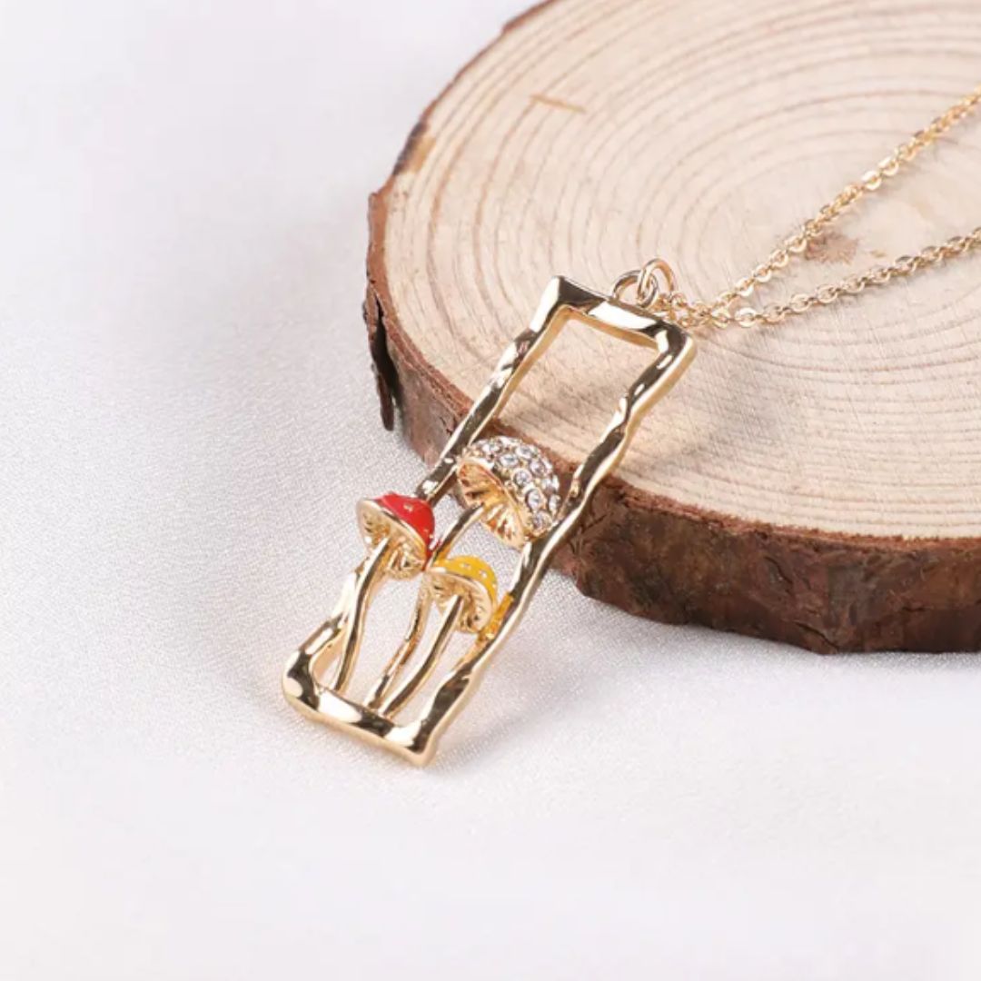 Enchanted Mushroom Pendant Necklace