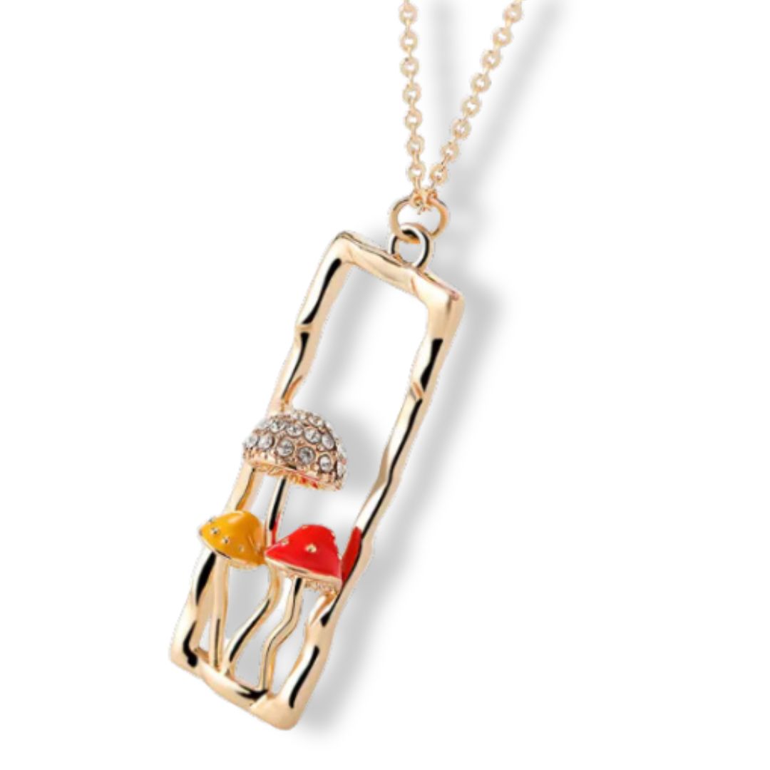 Enchanted Mushroom Pendant Necklace