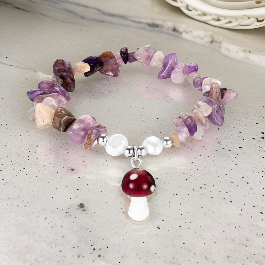 Enchanted Fungi Crystal Bracelet