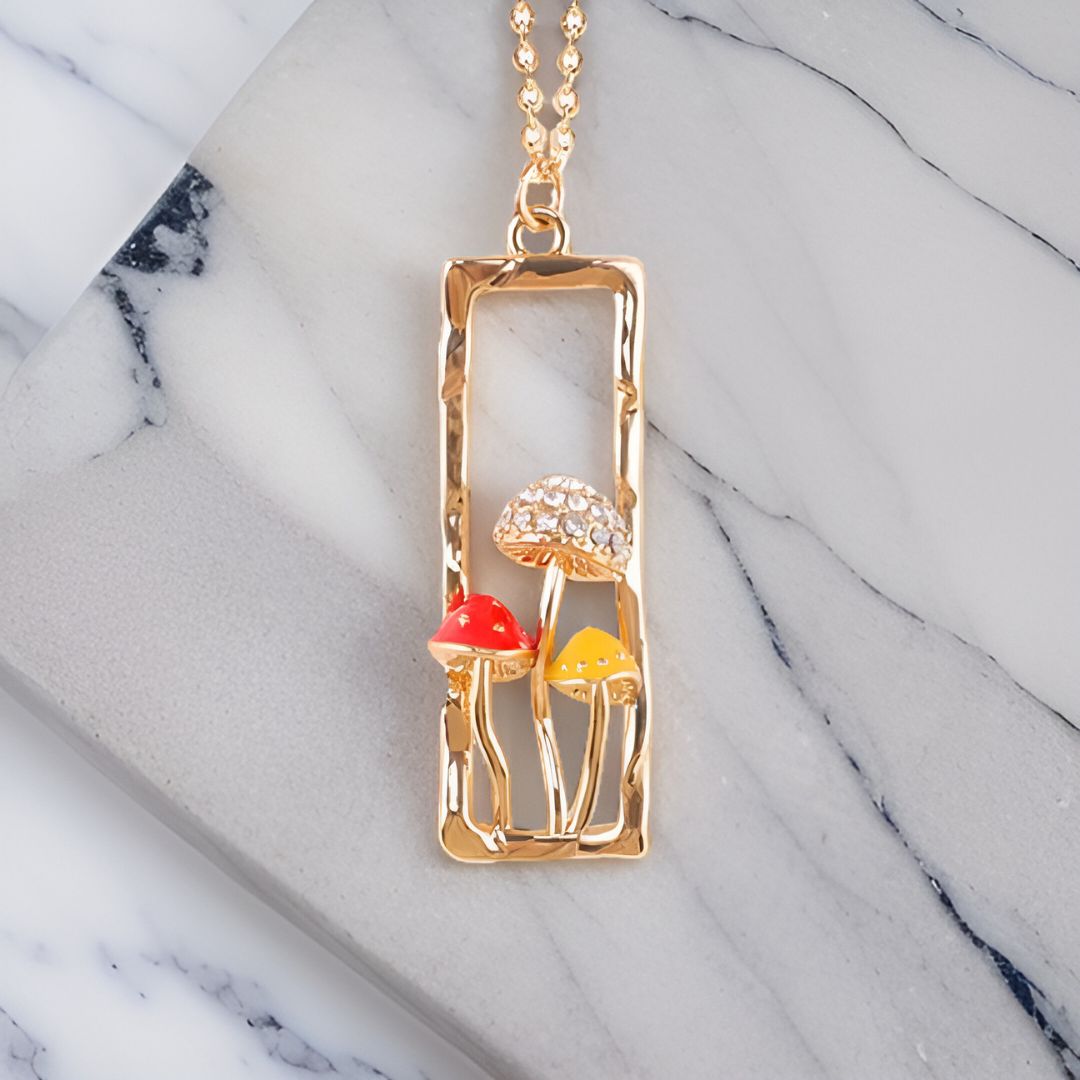Enchanted Mushroom Pendant Necklace