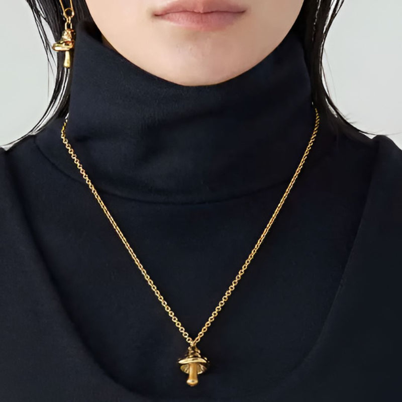Golden Cap Necklace