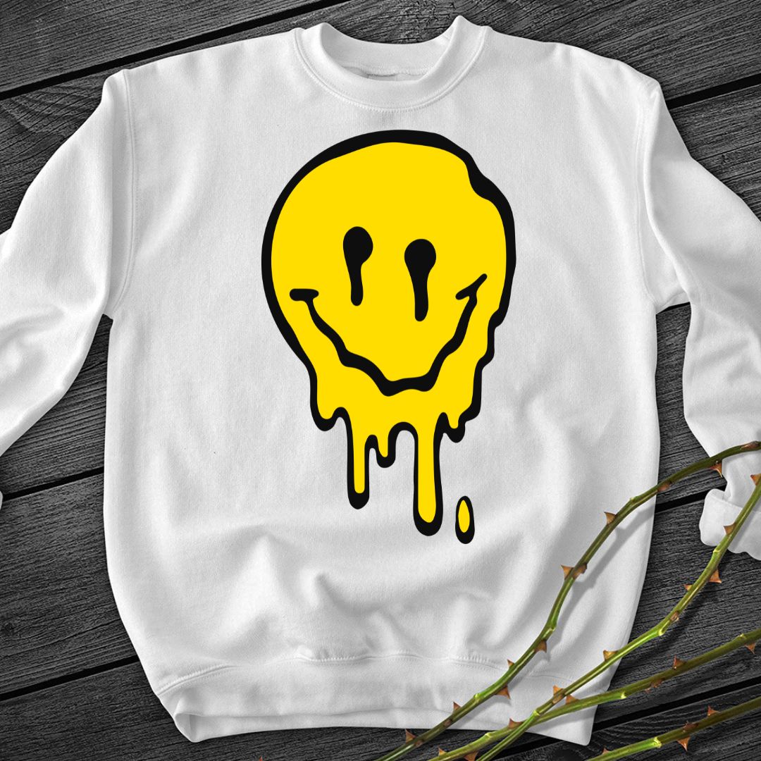 Melting Smiley Crewneck Sweatshirt