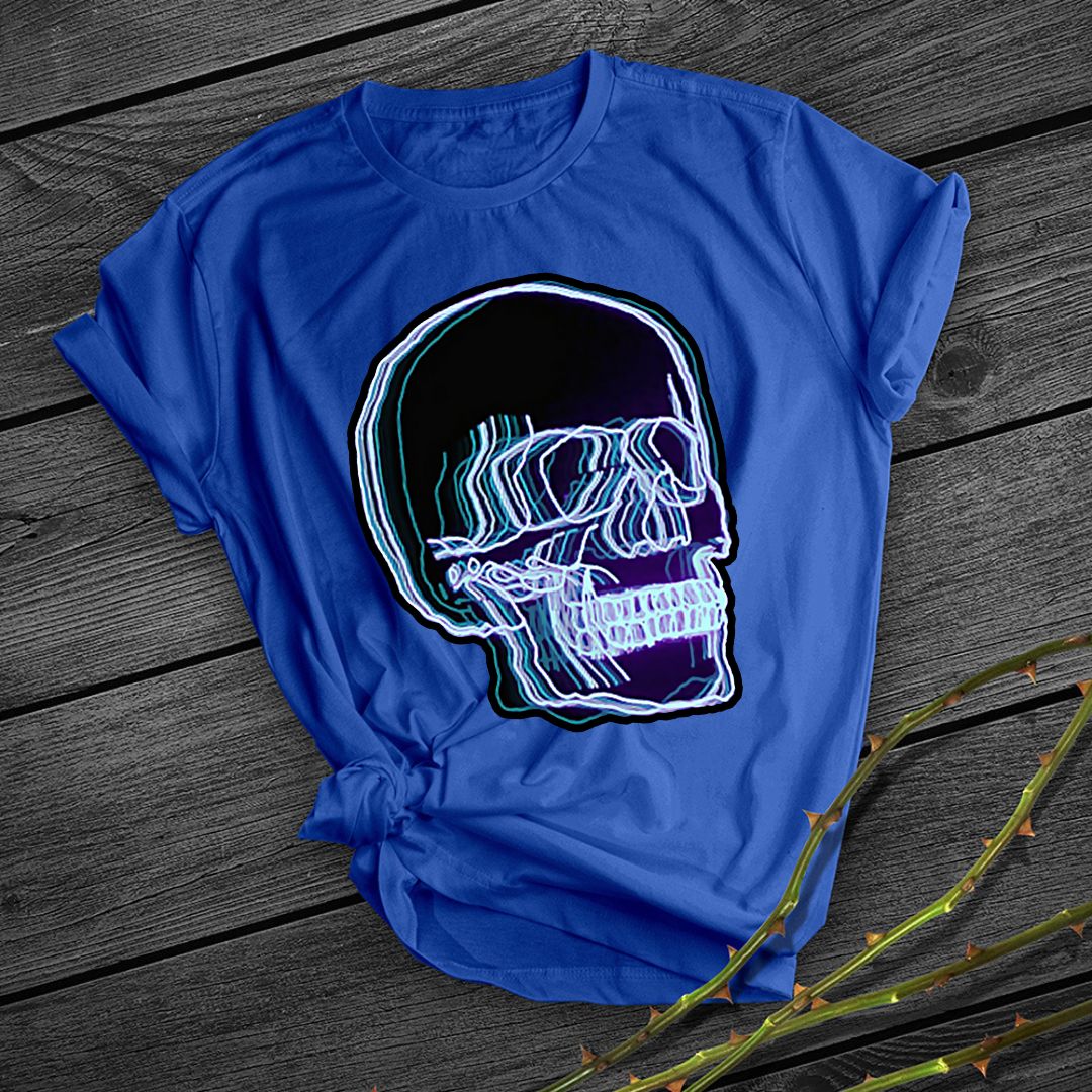 Neon Trippy Skull