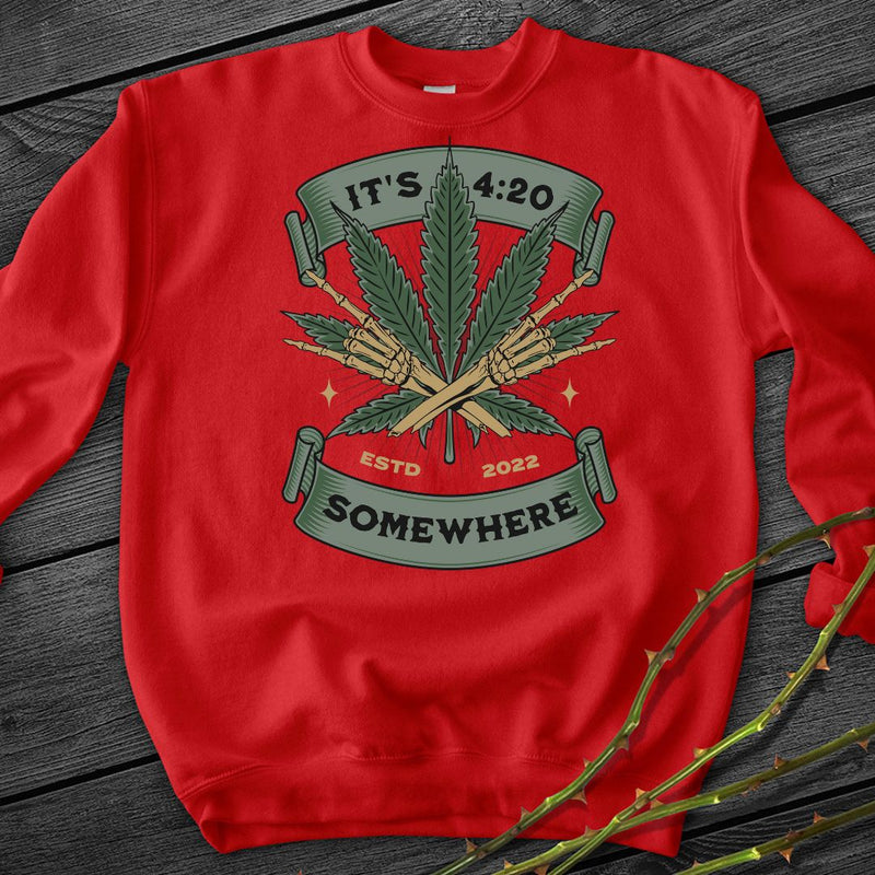 Its 420 Somewhere Crewneck Sweatshirt