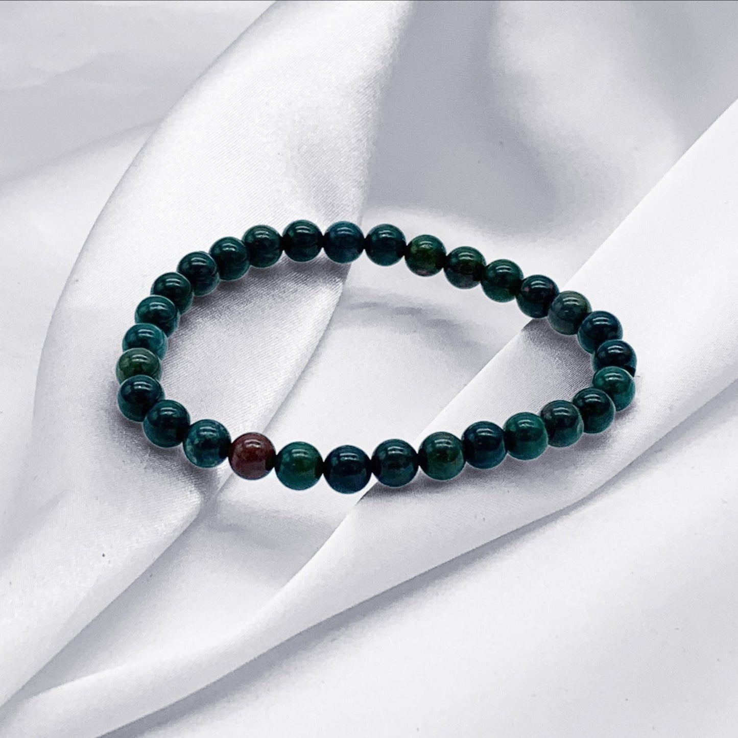 Bloodstone Beaded Bracelet