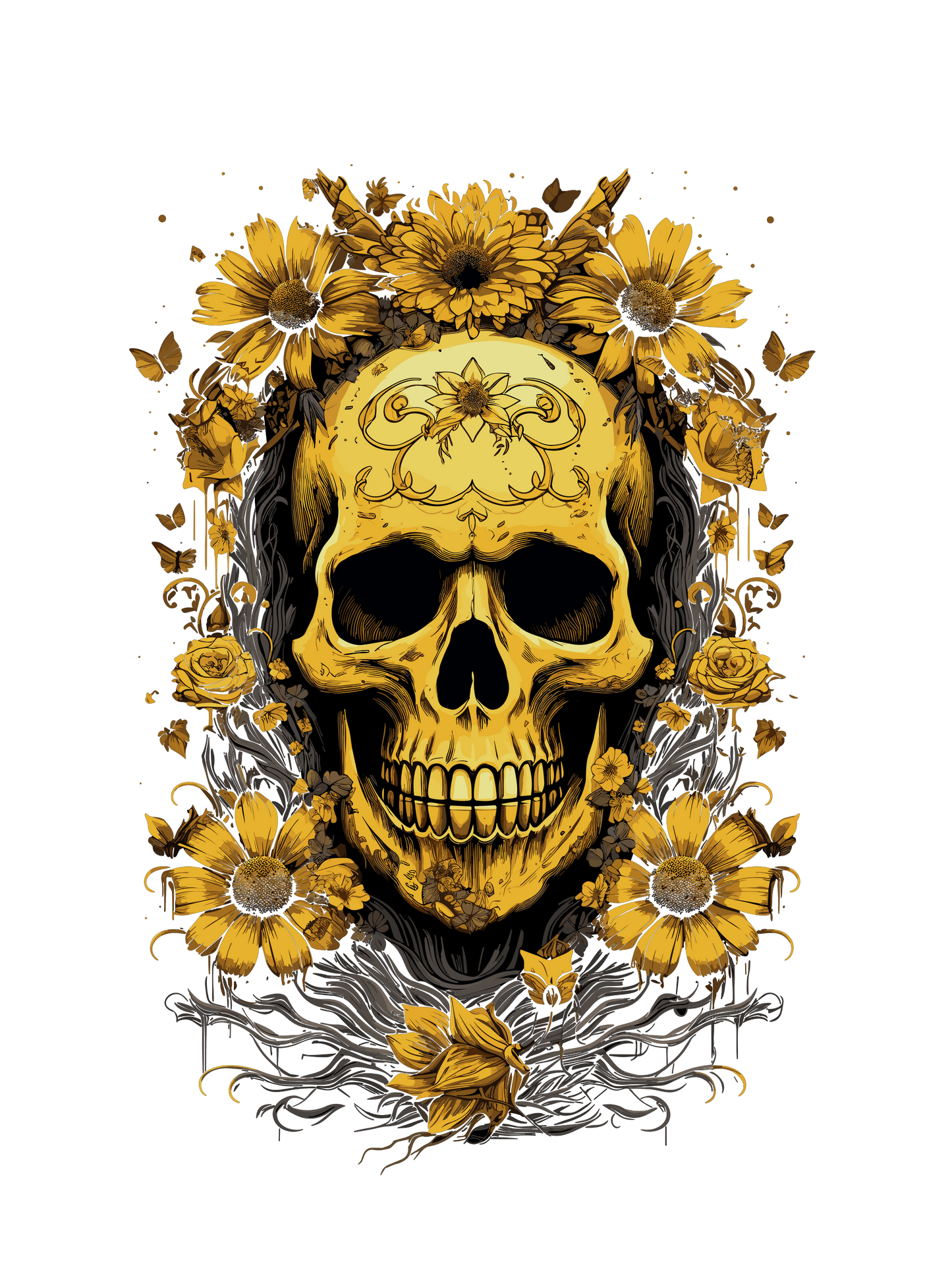 Sunflower Skull