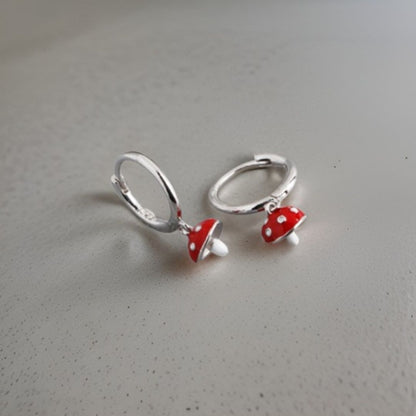 Shroom Charm Hoop Earrings