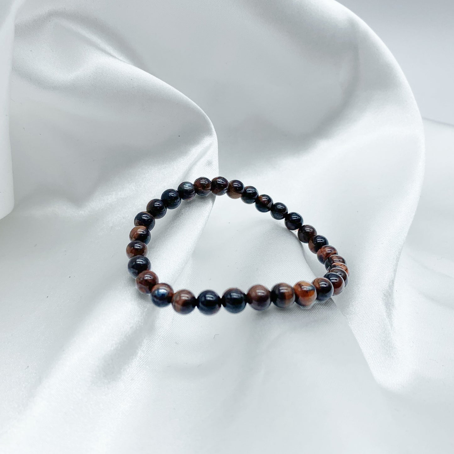 Red Tigers Eye Beaded Bracelet