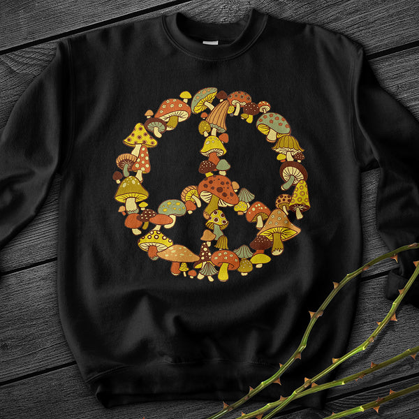 Mushroom Peace Crewneck Sweatshirt