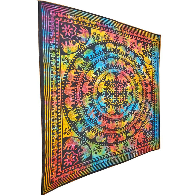Elephant Mandala Chakra Star Tapestry