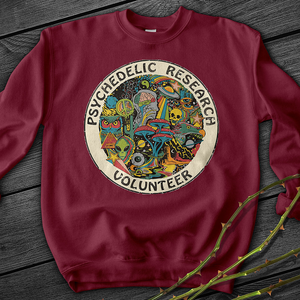 Psychedelic Research Volunteer Crewneck Sweatshirt