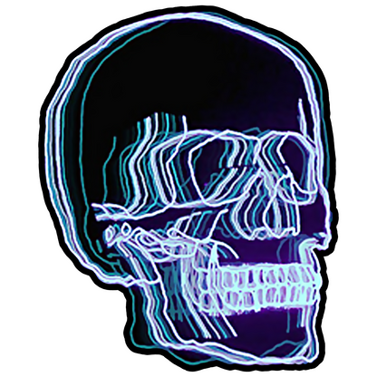 Neon Trippy Skull