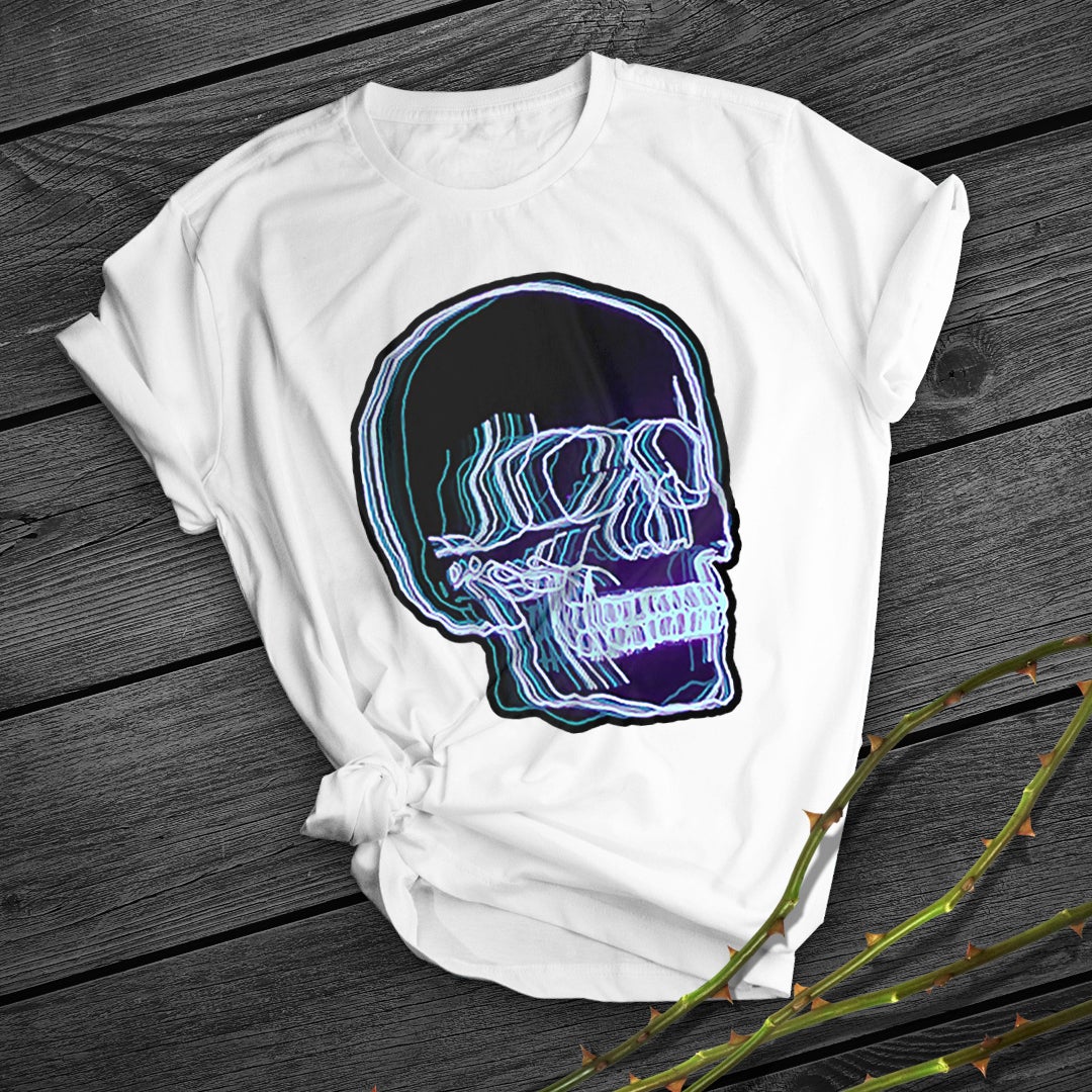 Neon Trippy Skull