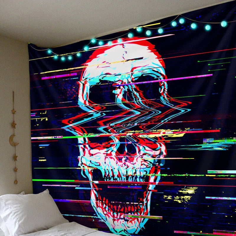 Digital Skull Tapestry